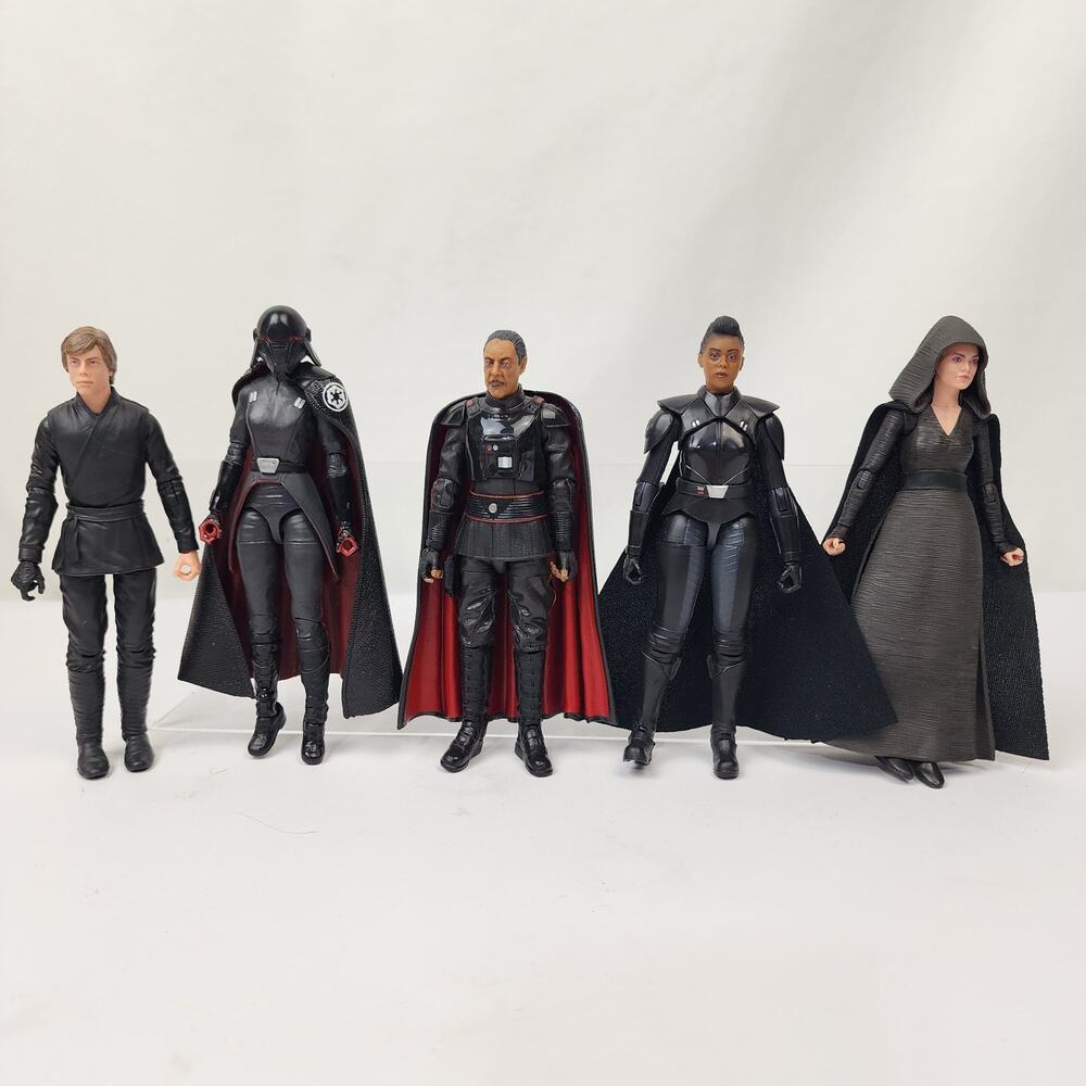 Lot 5 Hasbro Star Wars 5.5 Inch Figures Luke 2nd & 3rd Sister Rey Moff & Gideon